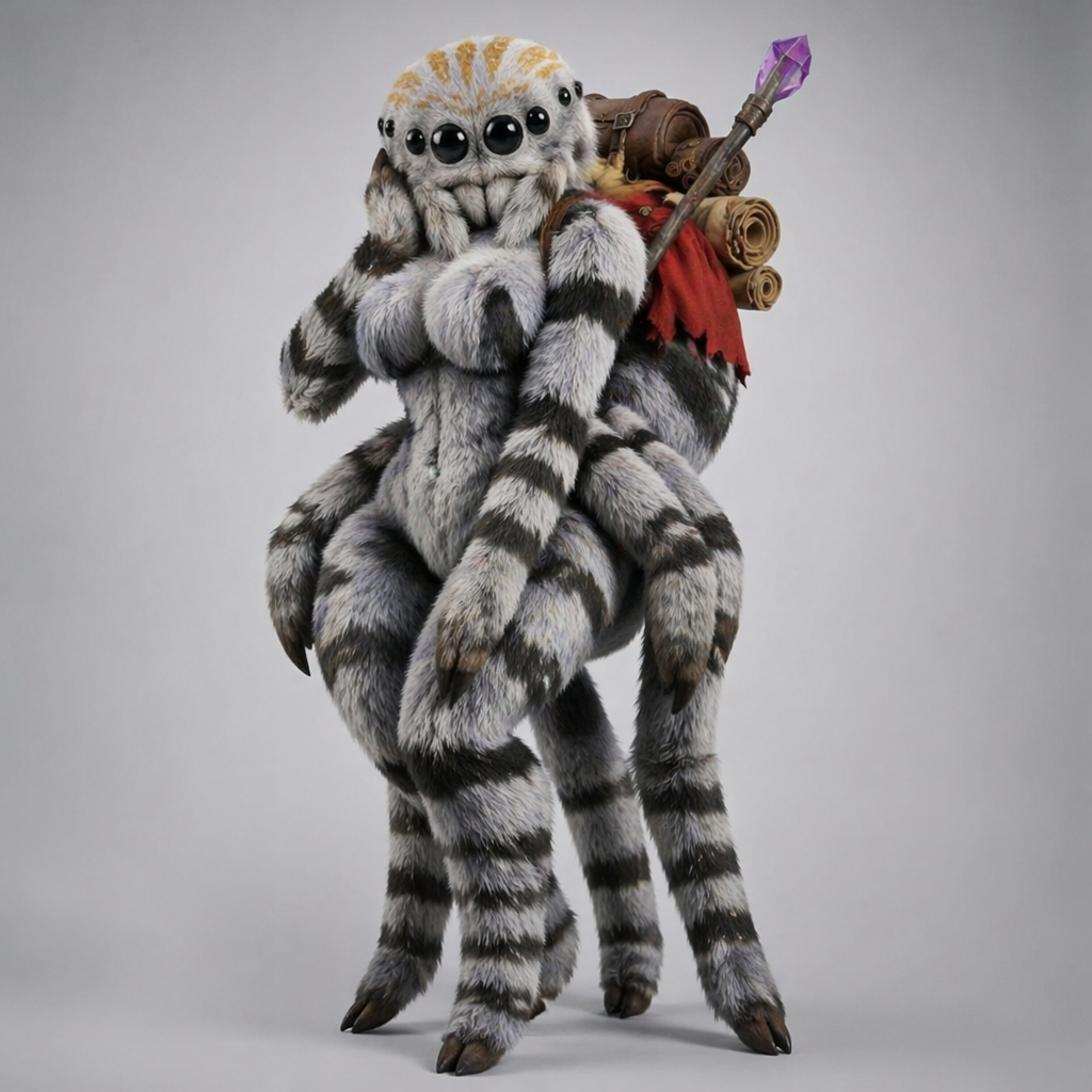 Arcane Spider Adventurer — Tinkerers Fable digital art preview