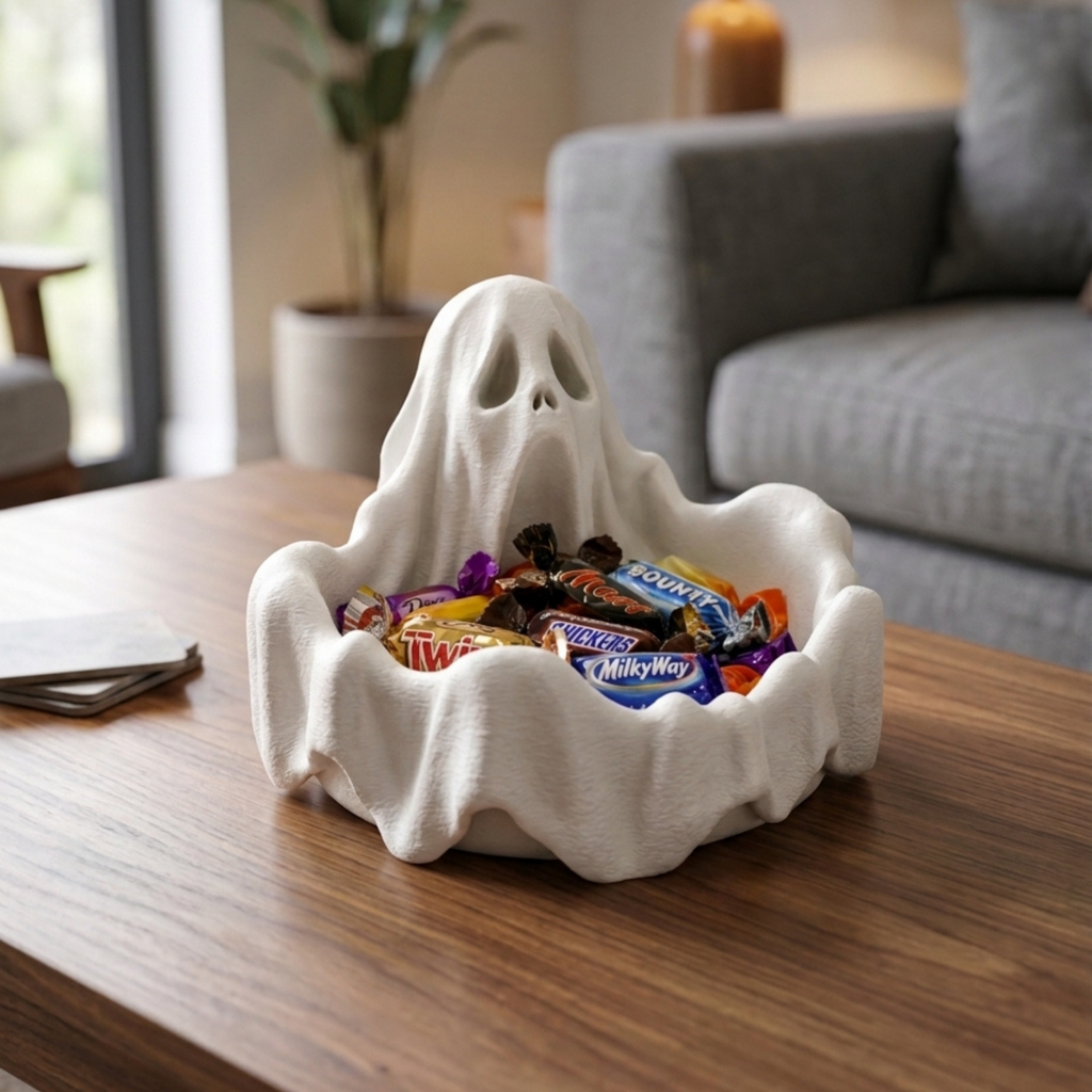 Ghost Bowl displayed as a catch-all bowl in a living room