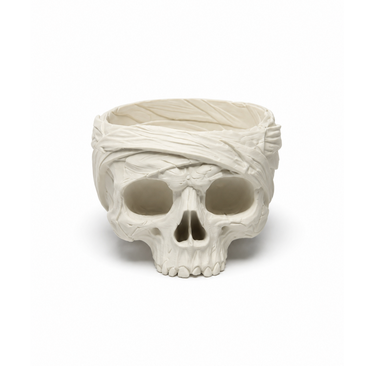 Mummy Skull Bowl promotional product image, straight front view