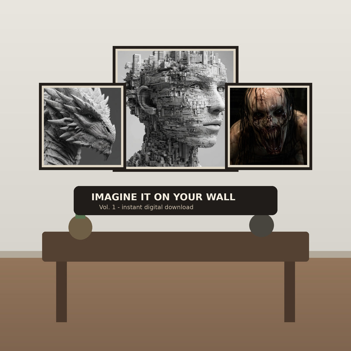 Tinkerers Fable Original Digital Art Vol. 1 wall art mockup